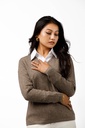 LADIES V NECK PULLOVER | NATURAL SHADE